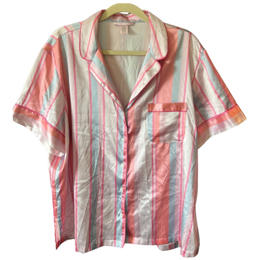 Victoria's Secret Satin Pajama Top XL